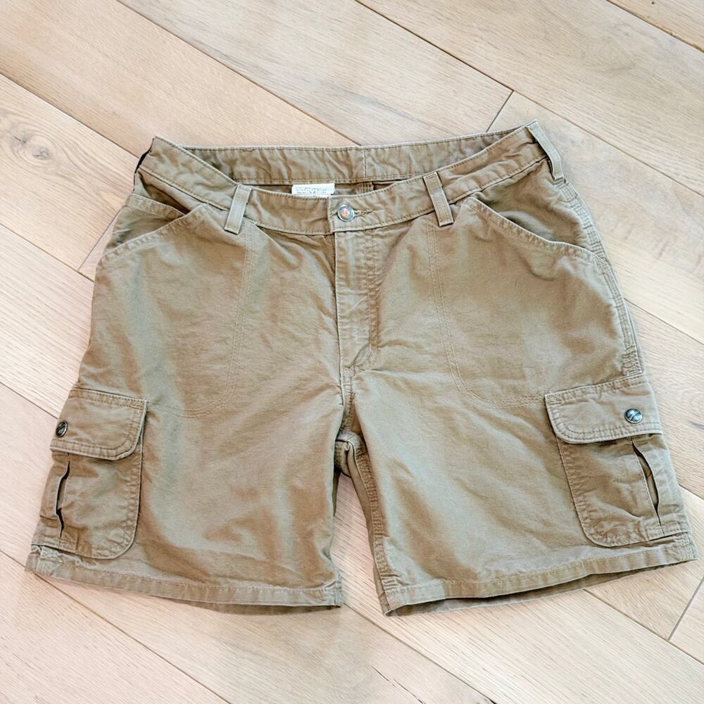 Vintage Carhartt Women's Cargo Shorts Size 10 Khaki Canvas Carpenter Utility
